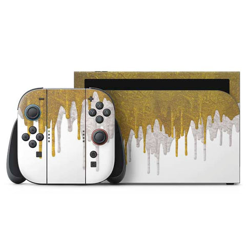 Paint Splatter Gold Nintendo Skins