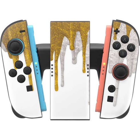 Paint Splatter Gold Nintendo Switch 2 (2025) Joy-Con Controller Skin