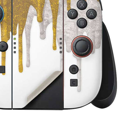 Paint Splatter Gold Nintendo Switch 2 (2025) Joy-Con Controller Skin