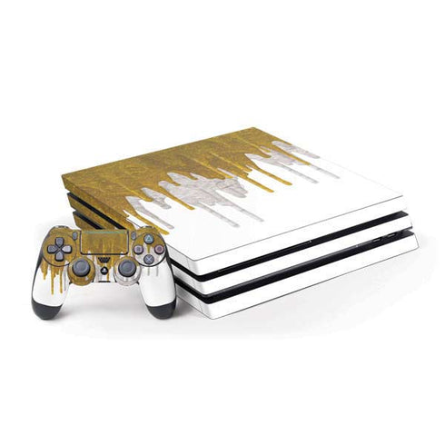 Paint Splatter Gold PlayStation PS4 Skins