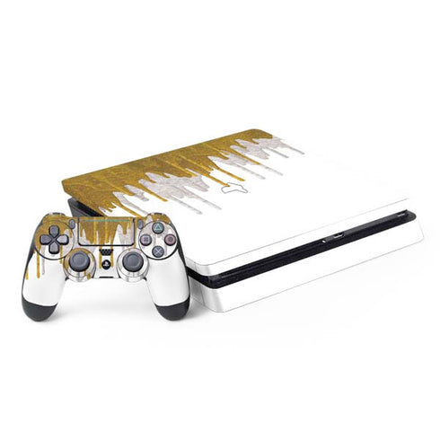 Paint Splatter Gold PlayStation PS4 Skins