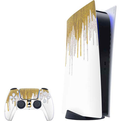 Paint Splatter Gold PlayStation PS5 Skins