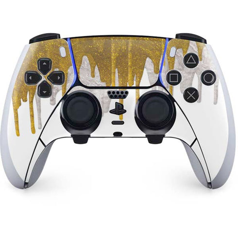 Paint Splatter Gold PlayStation PS5 Skins
