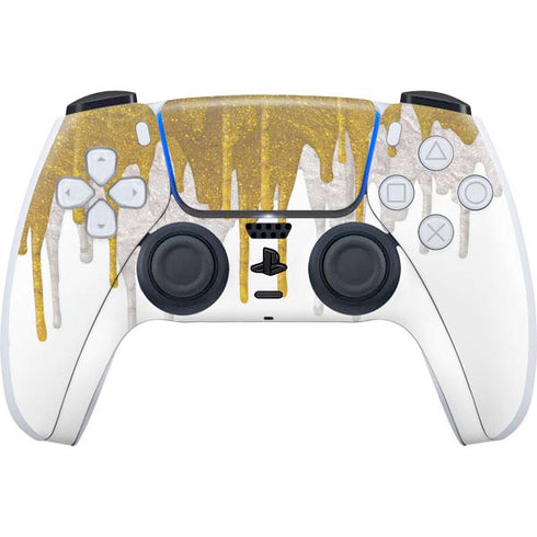 Paint Splatter Gold PlayStation PS5 Skins