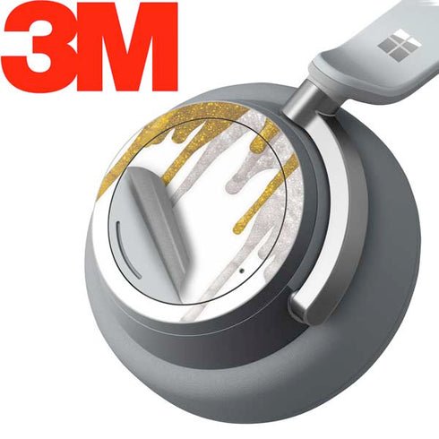 Paint Splatter Gold Surface Headphones Skin