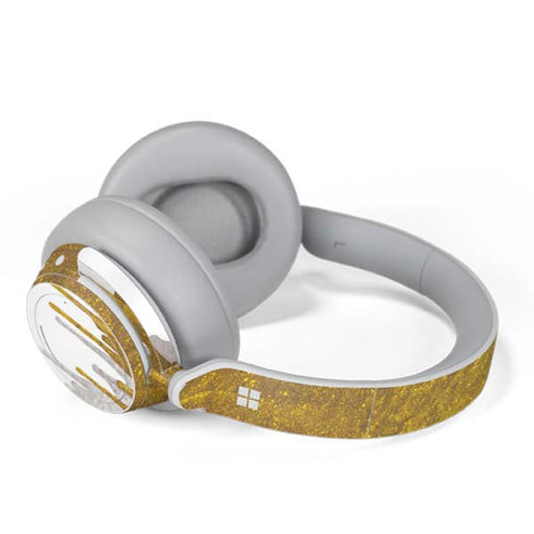 Paint Splatter Gold Surface Headphones Skin
