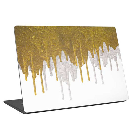 Paint Splatter Gold Laptop Skins