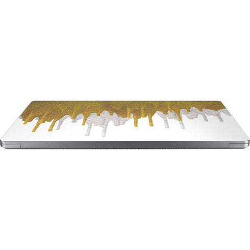 Paint Splatter Gold Laptop Skins