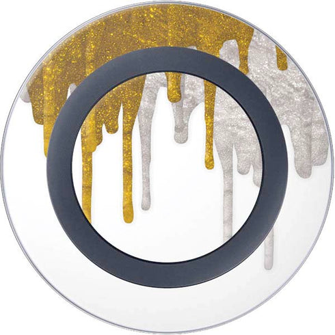 Paint Splatter Gold Wireless Charger Skin