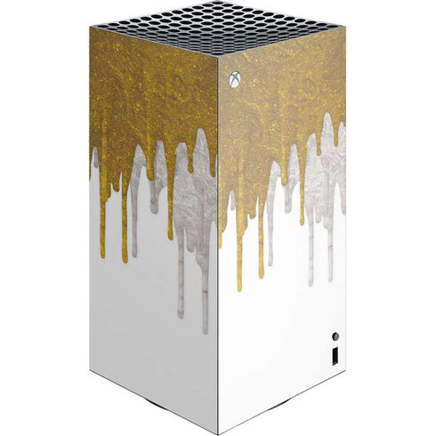 Paint Splatter Gold XBox Series X Digital Edition Console Skin