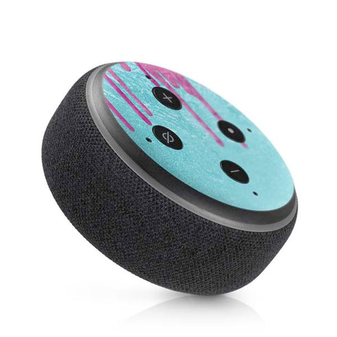 Paint Splatter Purple Amazon Echo Dot Skin