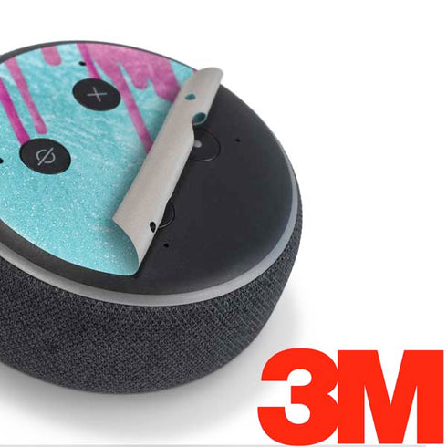 Paint Splatter Purple Amazon Echo Dot Skin