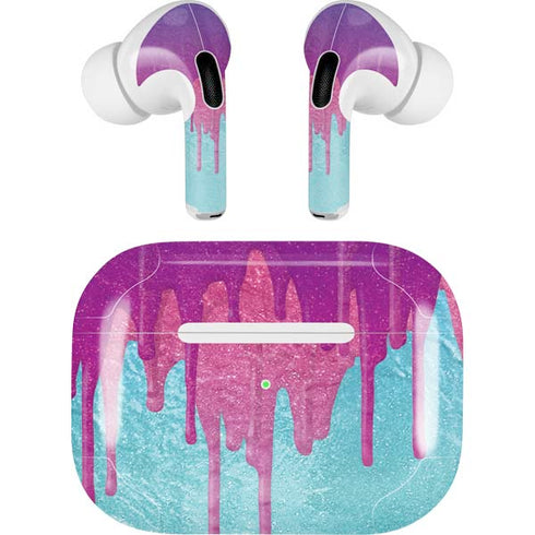 Paint Splatter Purple AirPods Skins