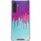 Paint Splatter Purple Galaxy A17 Clear Case
