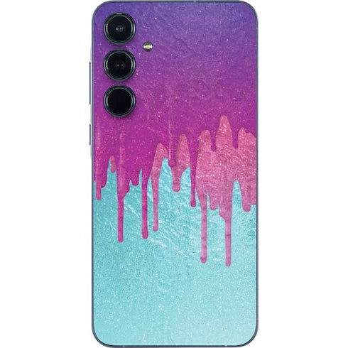 Paint Splatter Purple Galaxy A35 5G Skin