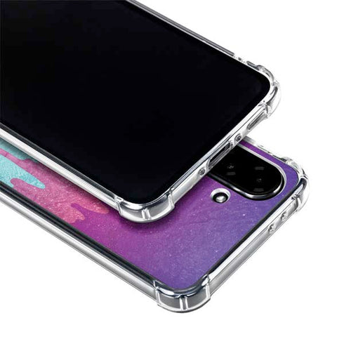 Paint Splatter Purple Galaxy A36 5G Clear Case