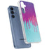 Paint Splatter Purple Galaxy A55 5G Clear Case