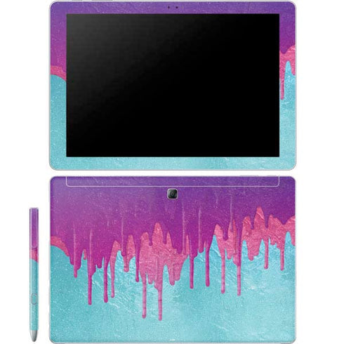 Paint Splatter Purple Galaxy Book 12in Skin