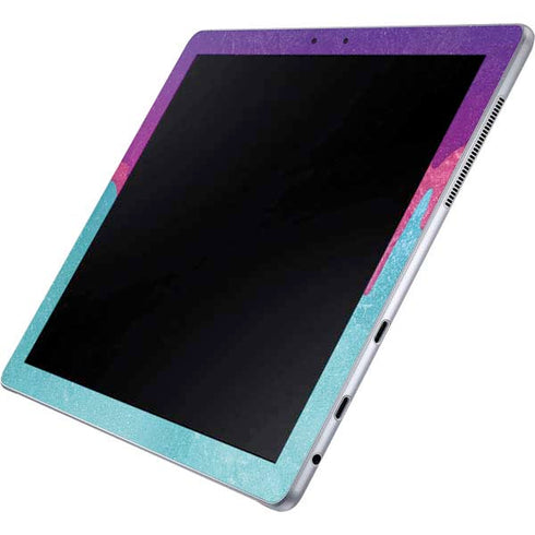 Paint Splatter Purple Galaxy Book 12in Skin