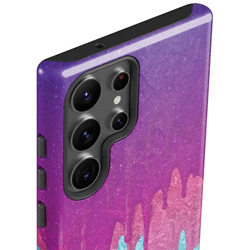 Paint Splatter Purple Galaxy S23 Ultra Pro Case