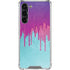 Paint Splatter Purple Galaxy S24 FE Clear Case