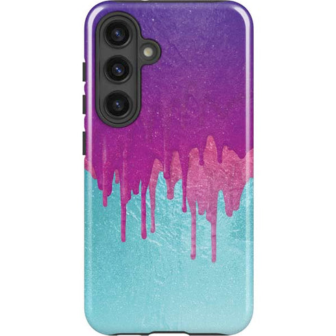 Paint Splatter Purple Galaxy S25 Impact Case