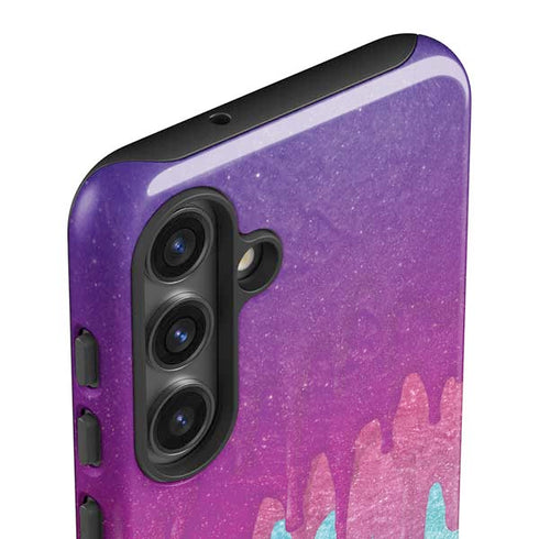 Paint Splatter Purple Galaxy S25 Impact Case