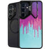 Paint Splatter Purple Galaxy S25 Kickstand Case