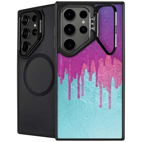 Paint Splatter Purple Galaxy S25 Ultra Kickstand Case