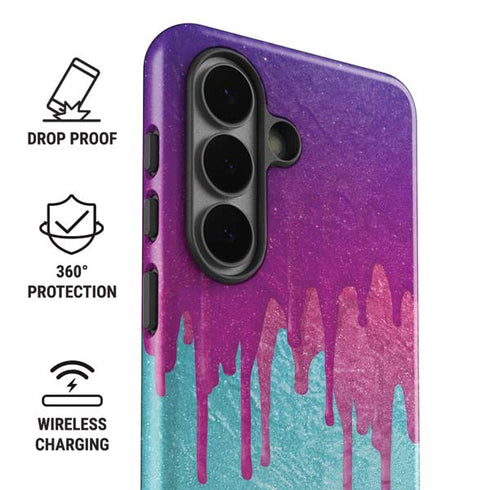 Paint Splatter Purple Galaxy S26 Plus Impact Case