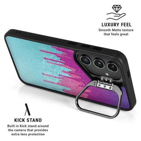 Paint Splatter Purple Galaxy S26 Plus Kickstand Case