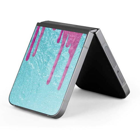 Paint Splatter Purple Galaxy Z Flip6 Skin