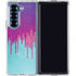 Paint Splatter Purple Galaxy Z Fold6 Clear Case