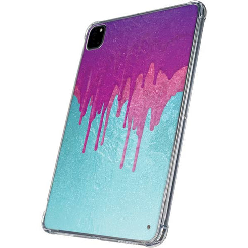 Paint Splatter Purple iPad Pro 11in (2024) Clear Case