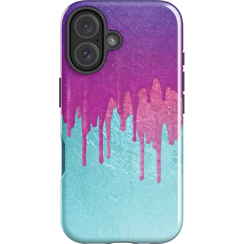Paint Splatter Purple iPhone 16 Impact Case
