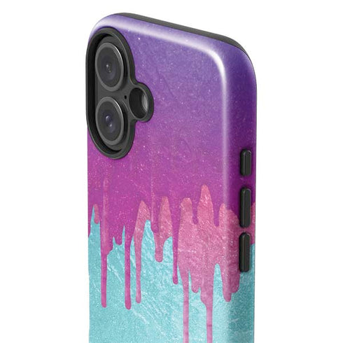Paint Splatter Purple iPhone 16 Impact Case
