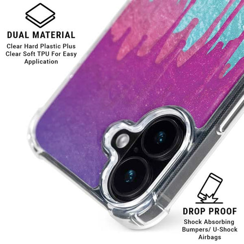 Paint Splatter Purple iPhone 16 MagSafe Case