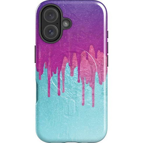 Paint Splatter Purple iPhone 16 Magsafe Impact Case