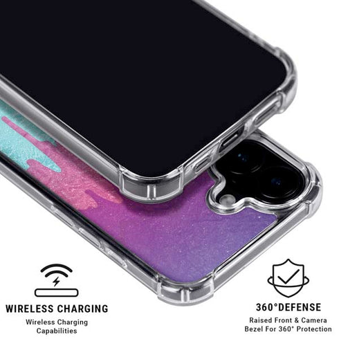Paint Splatter Purple iPhone 16 Plus MagSafe Case
