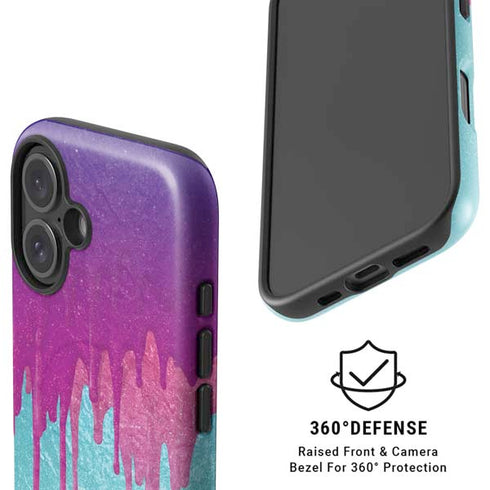 Paint Splatter Purple iPhone 16 Plus Magsafe Impact Case