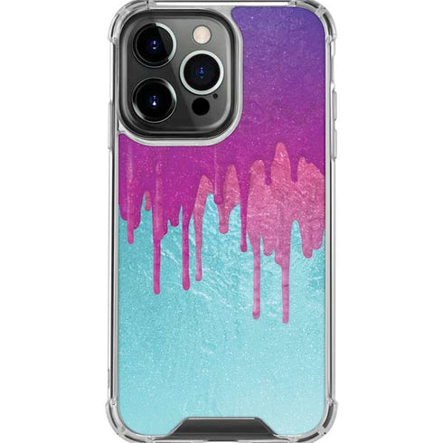 Paint Splatter Purple iPhone 16 Pro Max Clear Case