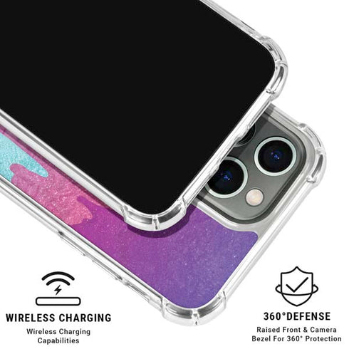 Paint Splatter Purple iPhone 16 Pro Max Clear Case