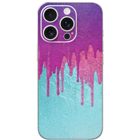 Paint Splatter Purple iPhone 16 Pro Skin