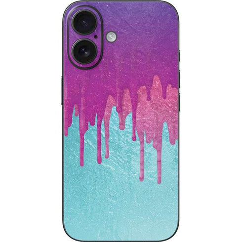 Paint Splatter Purple iPhone 16 Skin