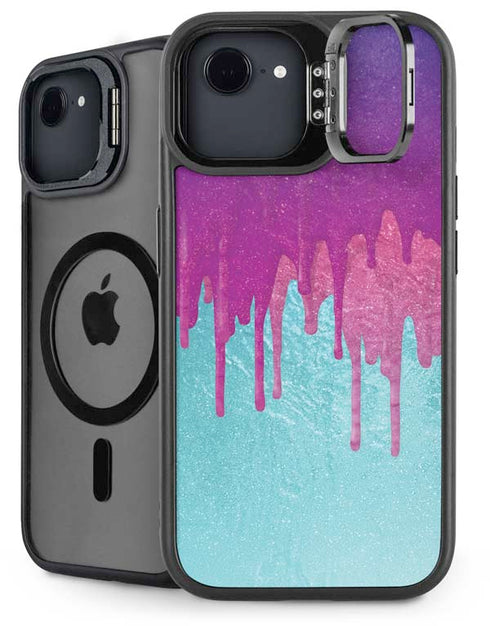 Paint Splatter Purple iPhone 16e Kickstand Case
