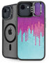 Paint Splatter Purple iPhone 16e Kickstand Case