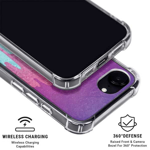 Paint Splatter Purple iPhone 16e MagSafe Case