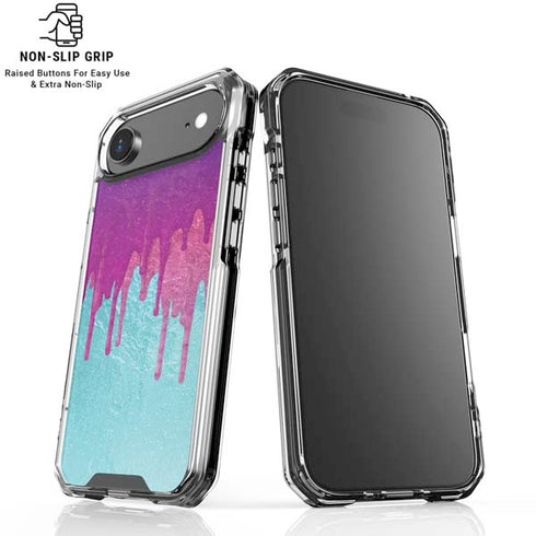Paint Splatter Purple iPhone 17 Air Clear Case