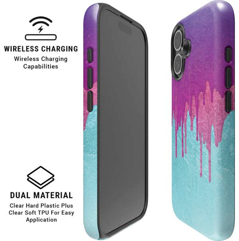 Paint Splatter Purple iPhone 17 Magsafe Impact Case