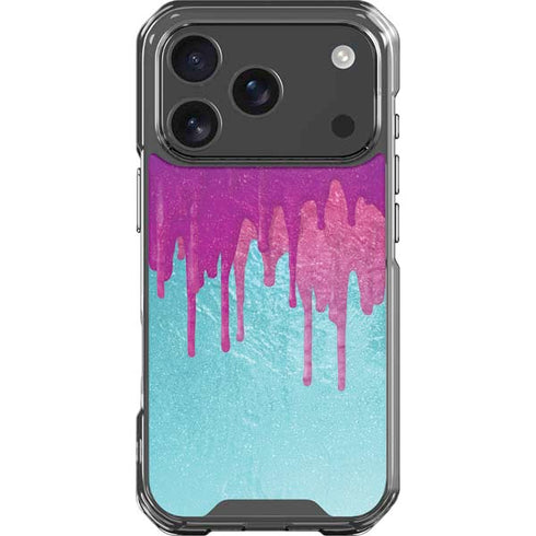 Paint Splatter Purple iPhone 17 Pro Clear Case